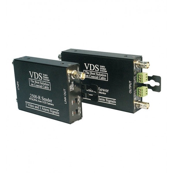 VDS-6500 long range dual video camera over only one coax cable over 500m distance
