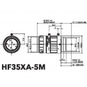 Objectif 4D" Haute Résolution HF35XA-5M 2/3 "35mm F1.9