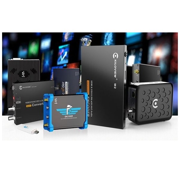 Kiloview encoder decoders video IP broadcast servers ONVIF RTSP RTP TS UDP 4K H265 video transmission