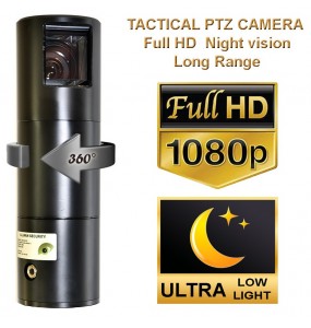 Ultra Low Light Tactical PTZ periscope Camera 360° Night vision