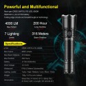 XT21X Torche tactique rechargeable XT21X LED 4000 lumens - Klarus