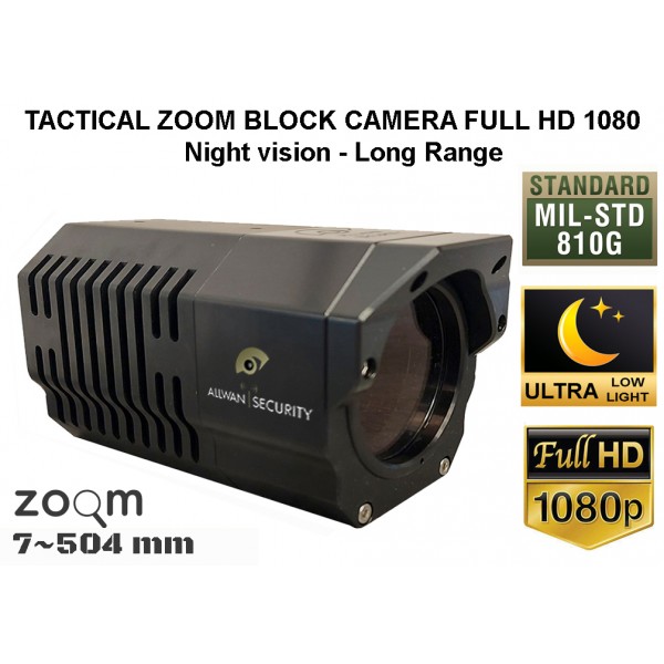 Hypnos2M75 Midle range zoom camera Ultra Low Light 2MP 72X 504mm