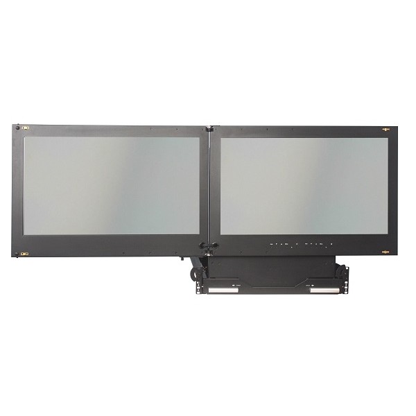 Moniteur d'affichage industriel double ou triple écrans monté en rack