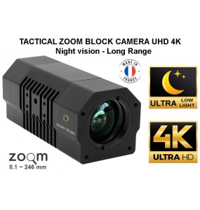 HYPNOS 4K30 Caméra zoom durcie étanche 30X 8MP 4K Ultra Low Light IP68 bullet Police & Law enforcement