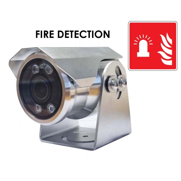 GCVF20FIRE Camera fixe marine industrialisée à détection active de flamme, incendie, gaz, chaleur par capteur IR InfraRouge