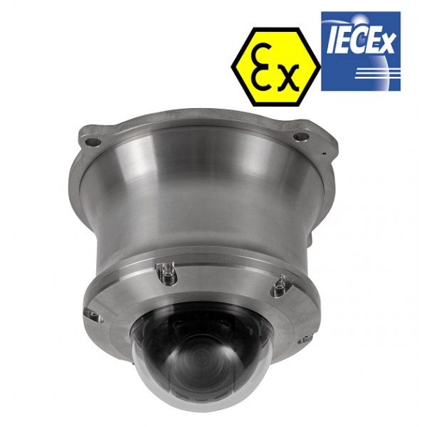 LSSXN Camera PTZ réseau IP OnVif certifée Atex IECEX gaz poussière oil and gas renforcée anti explosition déflagration zone petr