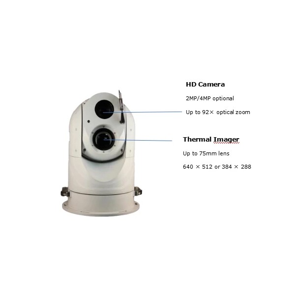 AL977X92 Rugged-Mobile-PTZ-Multi sensors camera Ultra long range 92X