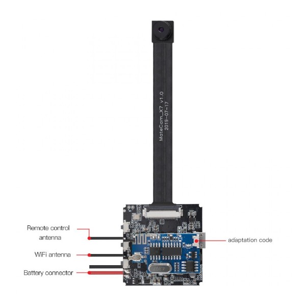 Matecam Micro camera wifi intégration 4K Micro-SD card wifi