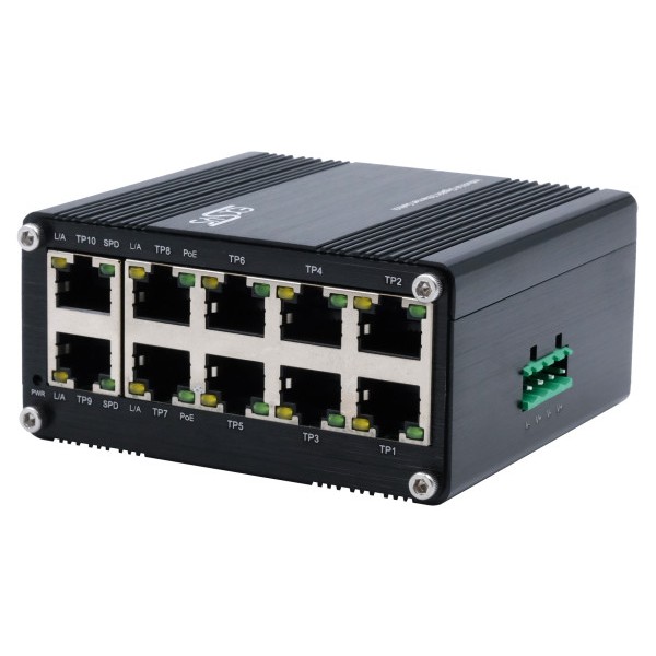 EX10+12-24POE Switch industriel PoE 10 ports non manageable