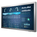Moniteur 55" protection IP65 renforcée, contrôle vidéo, boîtier en acier inoxydable anticorrosion 6 faces, conçu pour des enviro