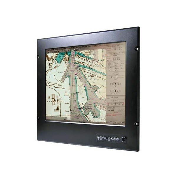 60945-DISP15 15" Marine Display certified NF EN60945, designed for electronic visualization on ship bridges, vessels, and offsho