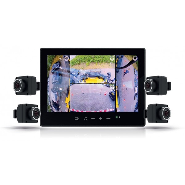 Multi-vision 4 cameras HD numérique orlaco emos2 périphérique 360 angle mort securité tout autour engin