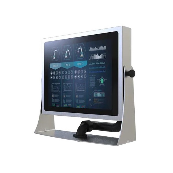 IP69 and IP69K waterproof stainless‑steel AISI 316 display, fully decontaminable. High‑pressure wash industrial detergent jets