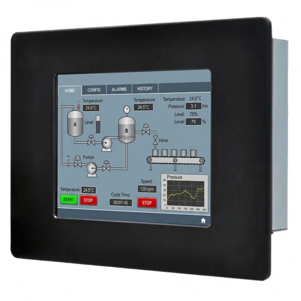 5" HMI Monitor for info display on outdoor food & goods vending machines, waterproof & high-brightness fsunlight readability