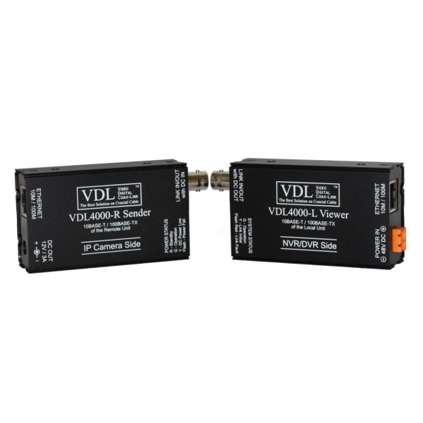 VDL4000 ip camera on coaxial cable IP network transmitter ethernet RJ45 on  long distance coaxial