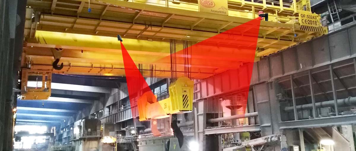 Camera pont roulant aide manoeuvre levage charges non visible angle mort aveugle