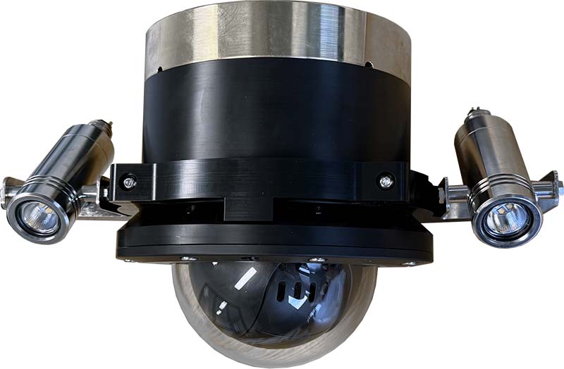 Camera dome ptz sous marine immergeable en immersion subaquatique pour la vision underwater avec pilotage pan tilt zoom à distance réseau onvif nvr